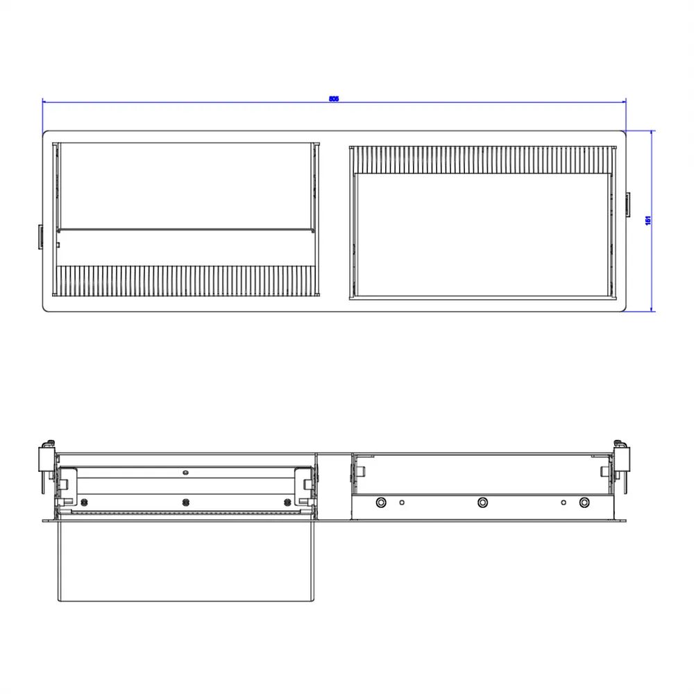 BACHMANN CONI DUO Einbaurahmen 6-fach, 2x 3-fach Rahmen weiss