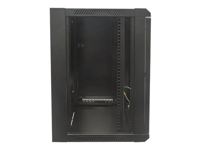Intellinet Network Cabinet, Wall Mount (Standard), 9U, Usable Depth 260mm/Width 510mm, Black, Flatpack, Max 60kg, 19", Metal & Glass Door, Back Panel, Removeable Sides,Suitable also for use on desk or floor,19",Parts for wall install (eg screws/rawl 