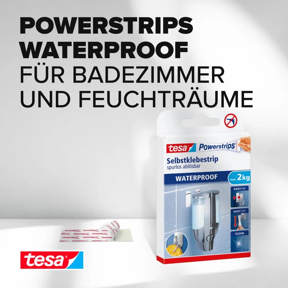 Tesa Powerstrips Waterproof Strips