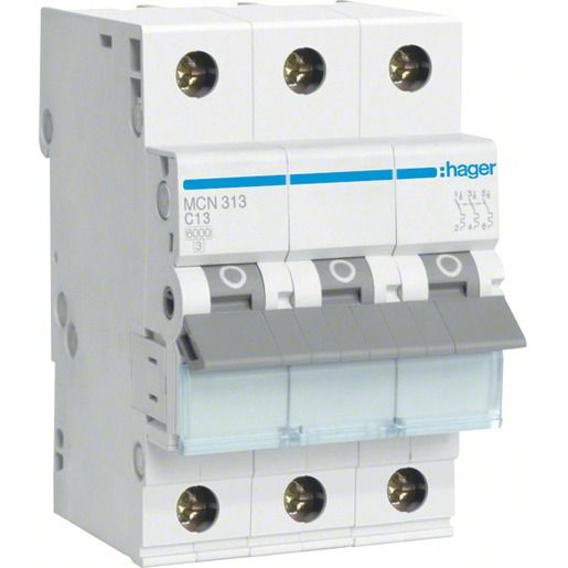 Hager LS-SCHALTER 3P 13A-C 6KA 3PLE / HAGER MCN313