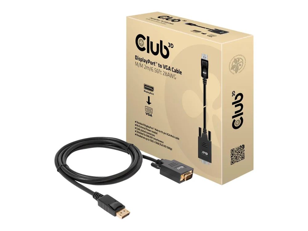 Club 3D Adapterkabel - DisplayPort (M) zu HD-15 (VGA)