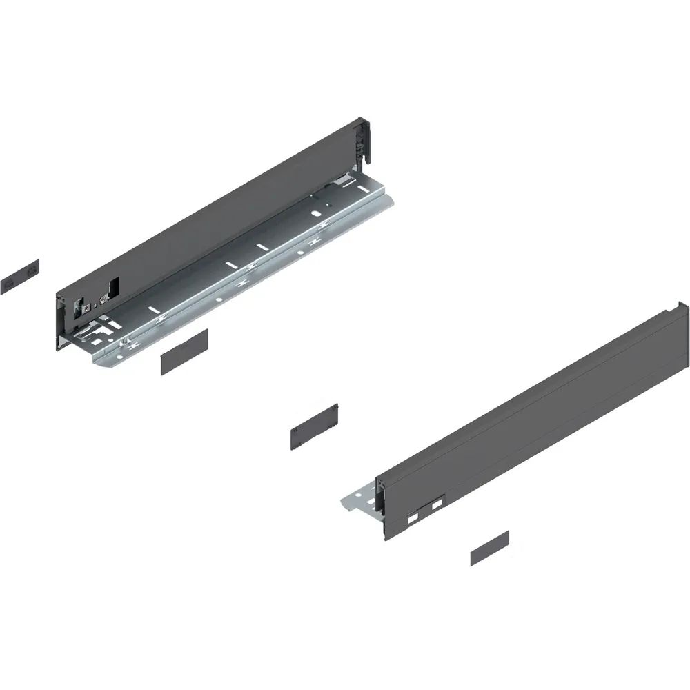 BLUM LEGRABOX pure Zarge Höhe N, NL 400, Oriongrau-matt