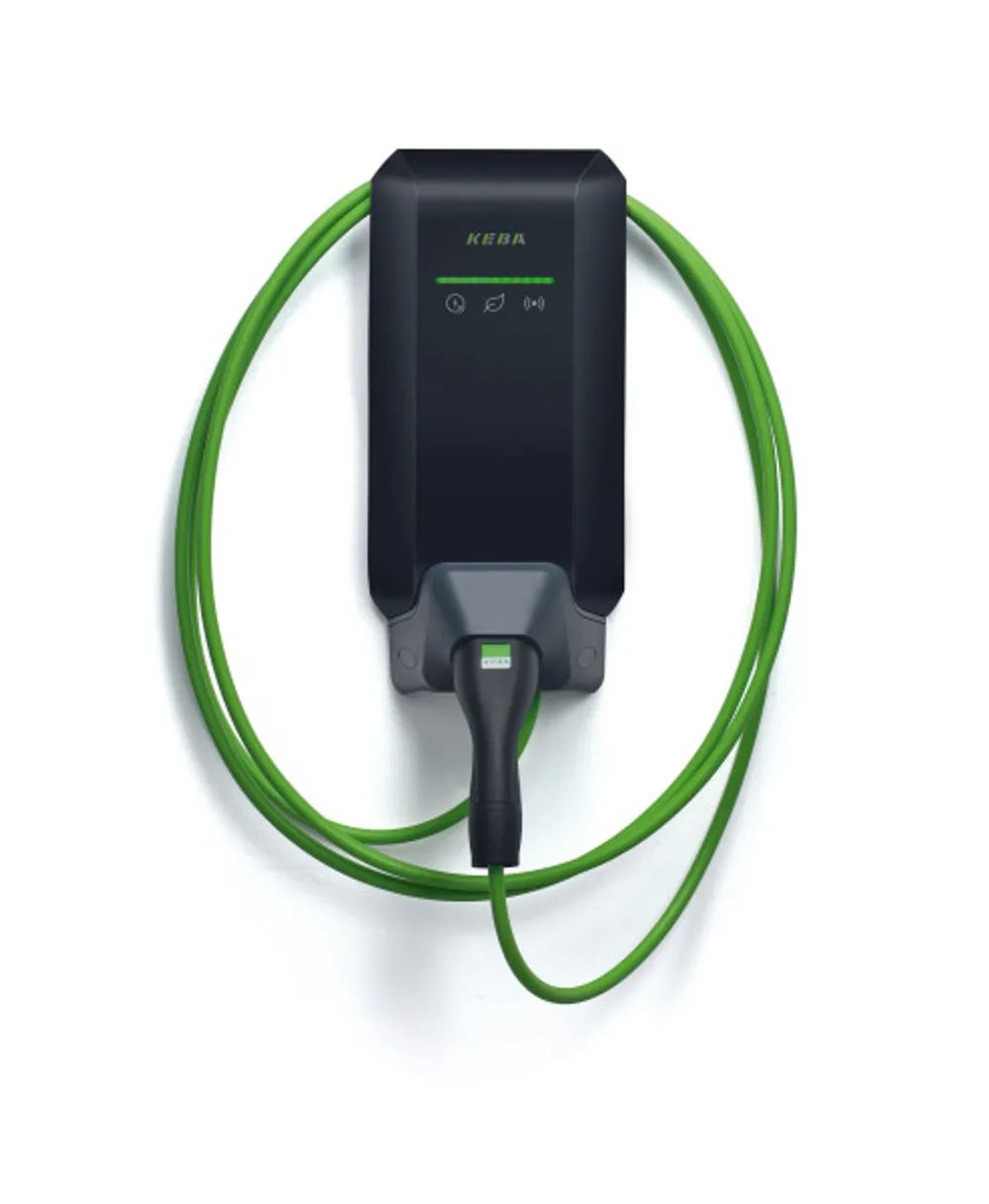 KEBA P40 schwarz 11kW-3phasig cable 6m BLE-WiFi RFID