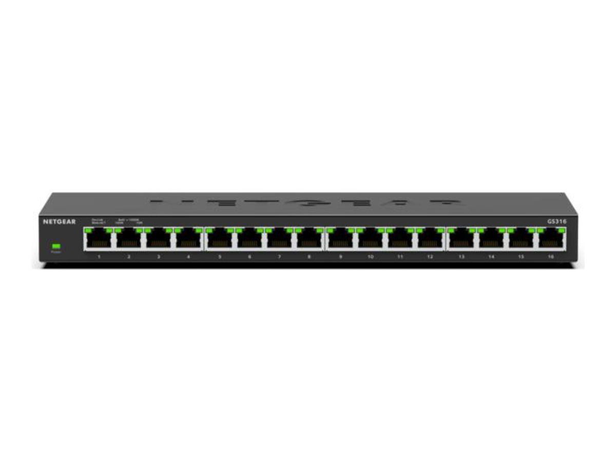 Netgear GS316v3 - Switch - unmanaged - 16 x 10/100/1000