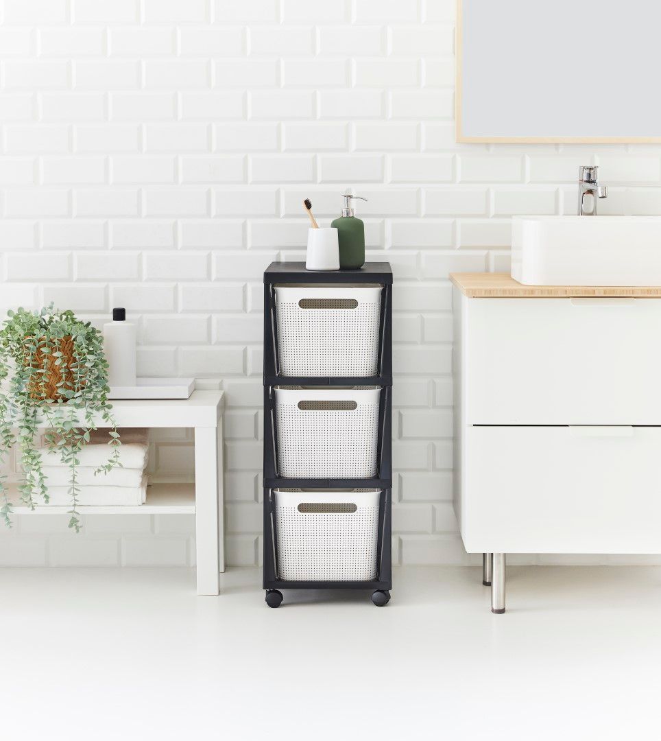 Rotho Tower 3 x 16 l BRISEN mit Rollen