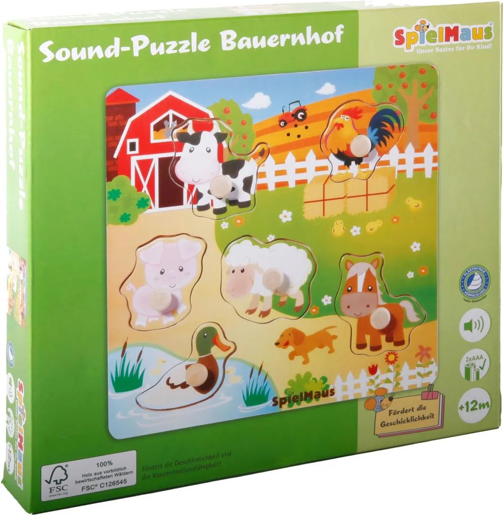 VEDES Großhandel GmbH - Ware SMH Sound Holzpuzzle Bauernhof