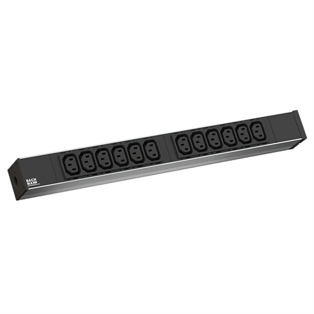 Bachmann LOCKABLE - Steckdosenleiste (Rack - einbaufähig) - Ausgangsanschlüsse: 12 (IEC 60320 C13)
