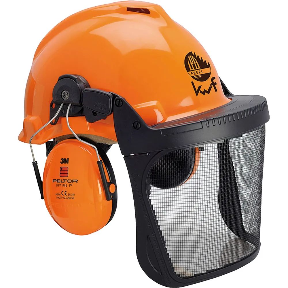 3M Forsthelm G3000 belüftet mit Visier und Gehörschutz Farbe orange