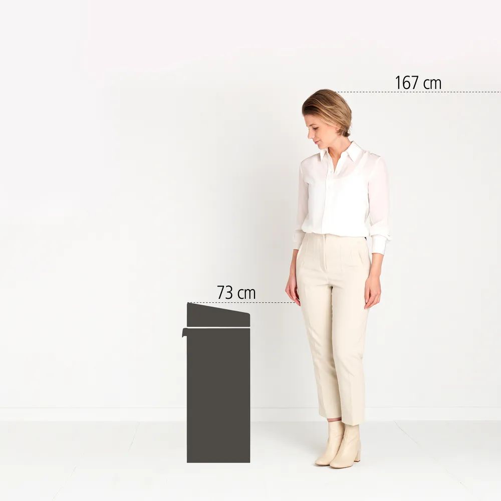 Brabantia Touch Bin New, 40L - Matt Steel Fingerprint Proof