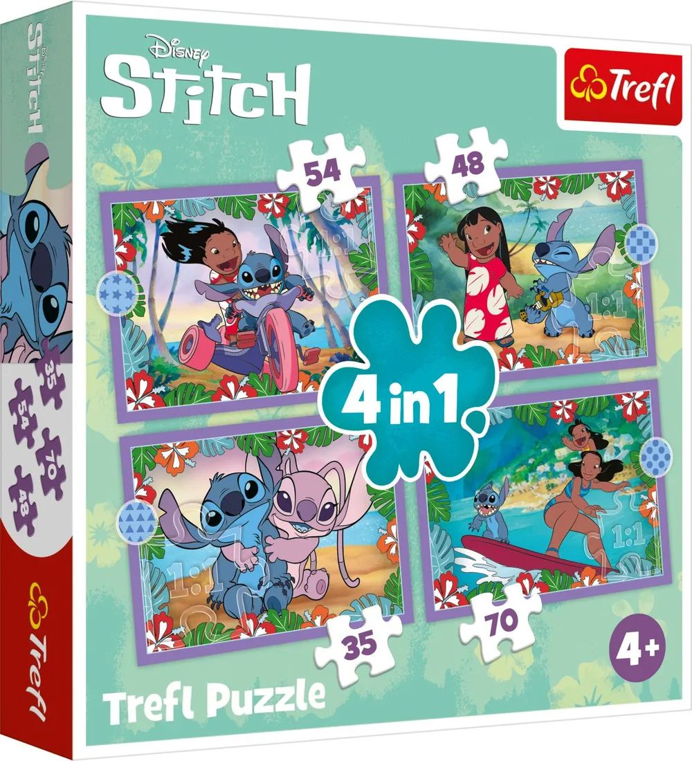 Trefl S.A. Lilo & Stitch 4in1 Puzzle 35/48/54/70T