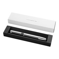 Pelikan Pura P40 - Anthrazit - Satinierter Stahl - Kartuschenfüllsystem - Aluminium - Edelstahl - Fettdruck - Beidhändig