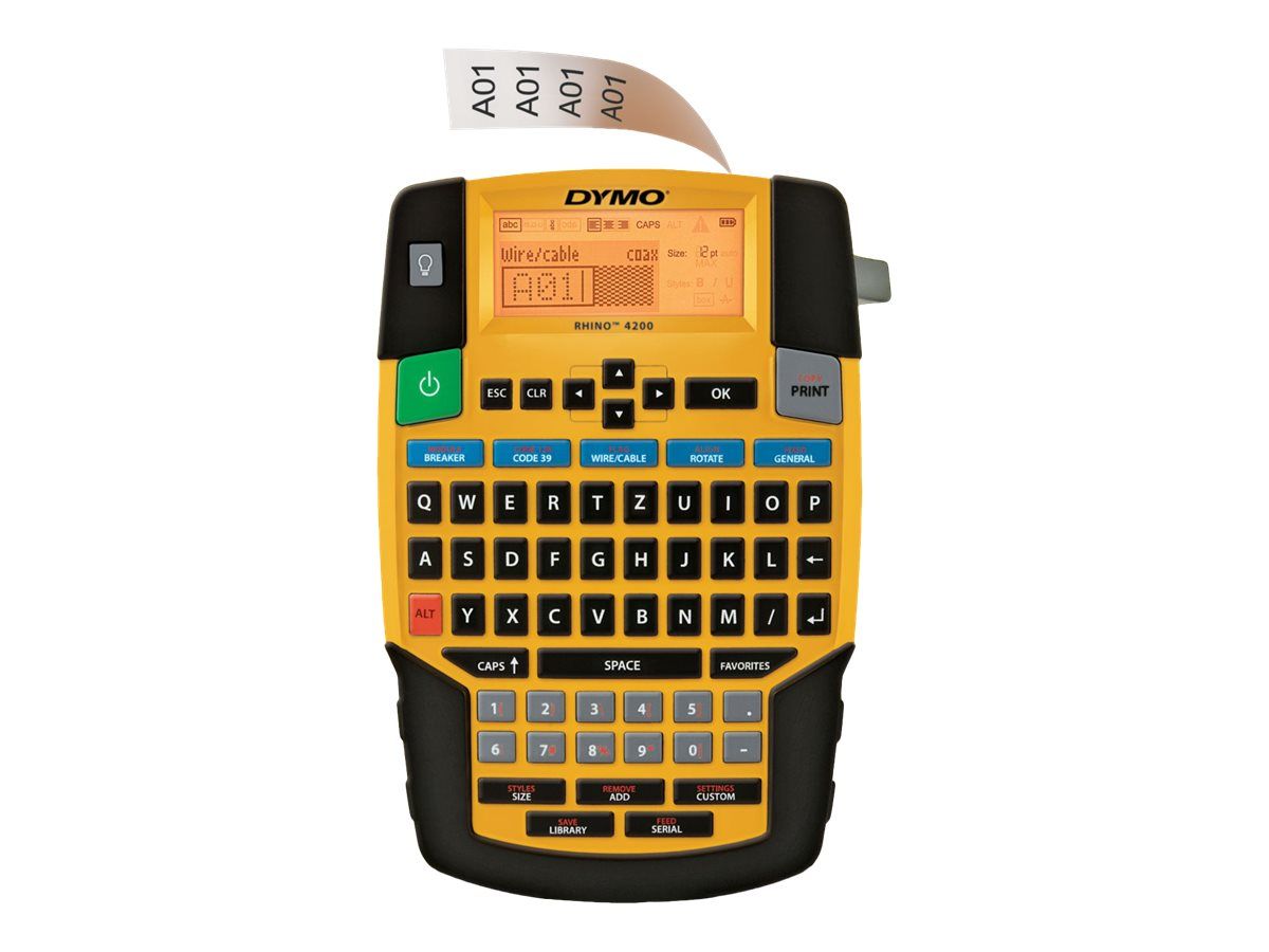 Dymo Rhino 4200 Kit - Beschriftungsgerät - s/w - Thermotransfer - Rolle (1,9 cm)