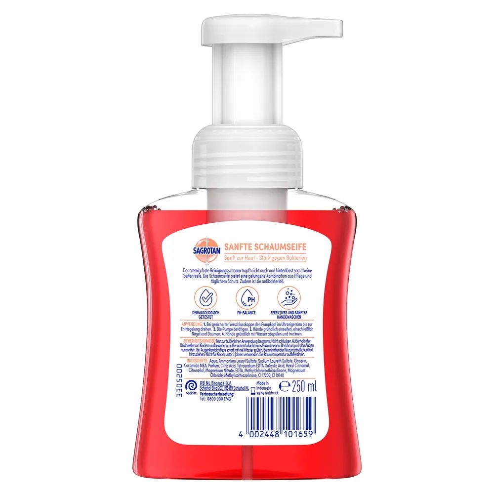 Sagrotan Samt-Schaum Seife Kirschblüte & Rose 250ml