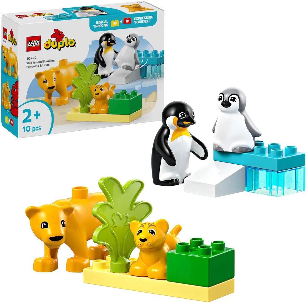 LEGO Duplo Wildtier-Familien Pinguine und Löwen 10442