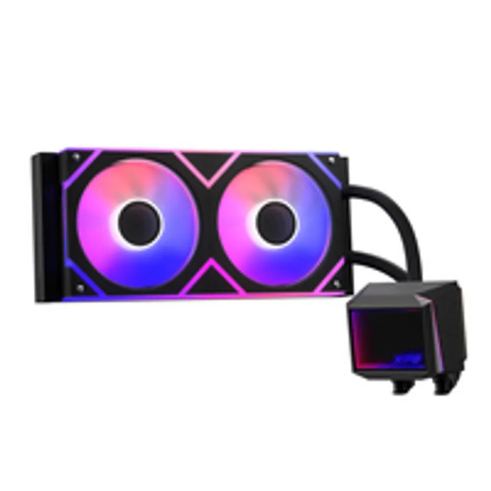 ADATA WAK LEVANTE II 240 2*120mm ARGB Fan schwarz retail