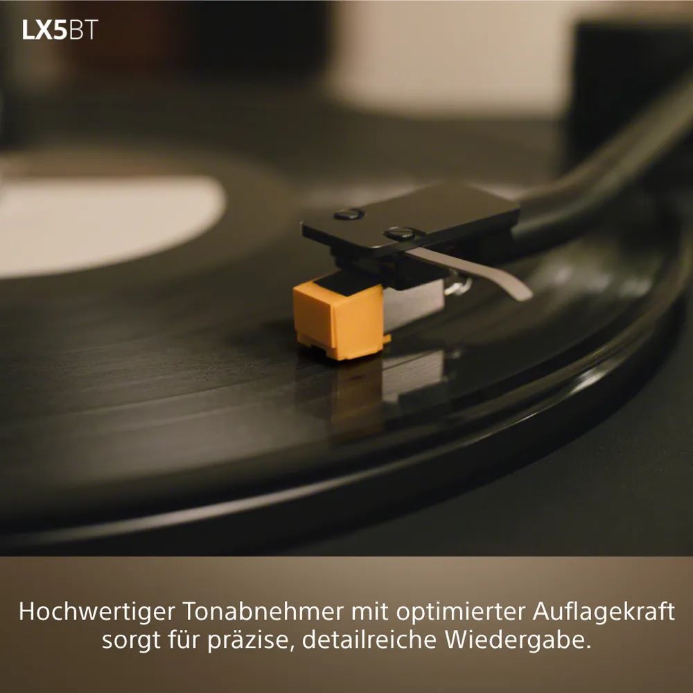 Sony PS-LX5BT | Plattenspieler | Hochwertiges Sounddesign | Drahtlose Verbindung | Vollautomatische Wiedergabe