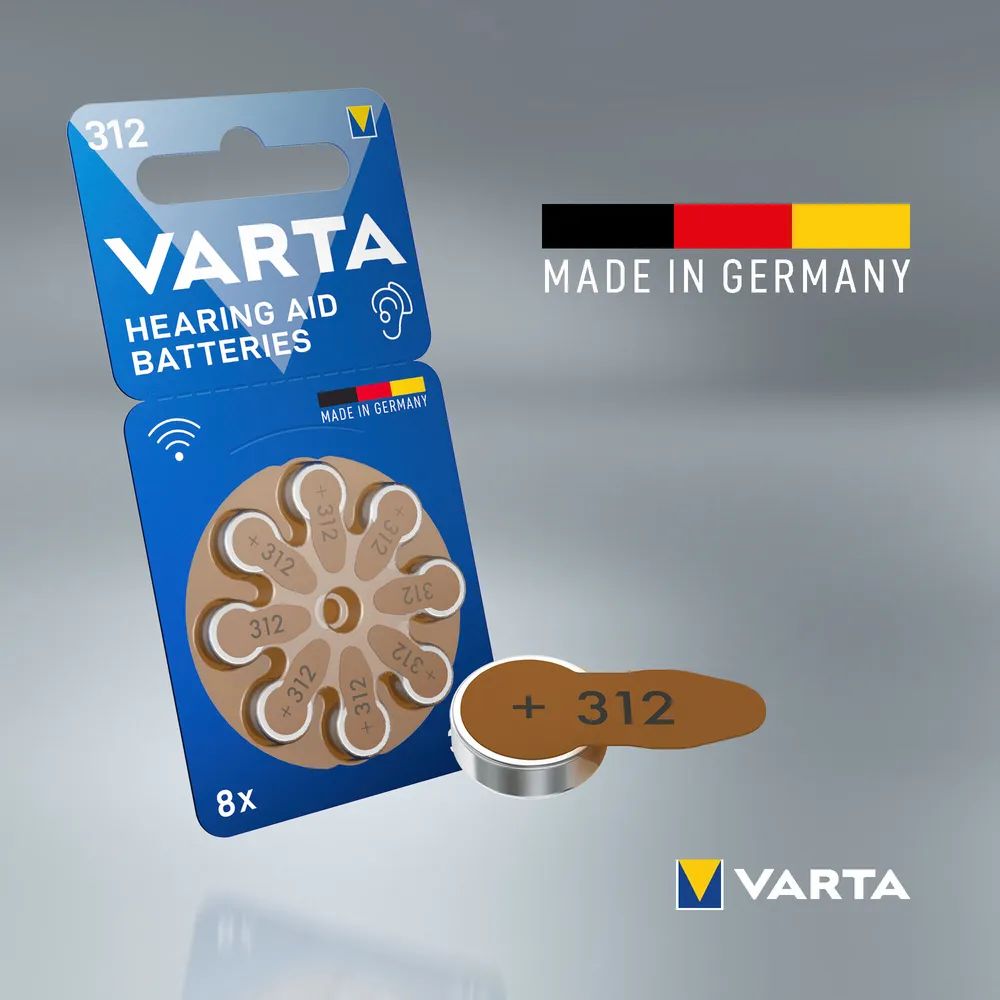 VARTA Hearing Aid Batteries 312 Blister 8