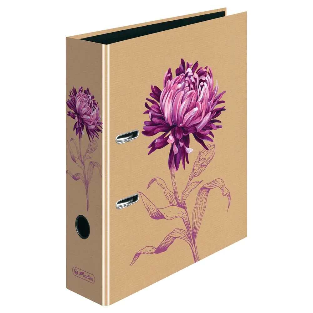 herlitz Ordner maX.file A4 8cm Chrysantheme