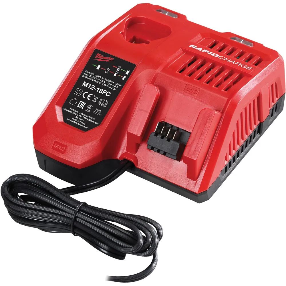 MILWAUKEE Ladegerät M12-18 FC für 12, 14, 18 Volt Li-Ion Akkus