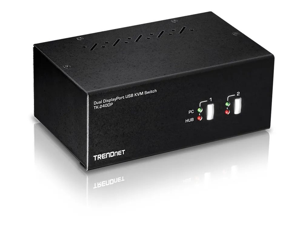TRENDnet TK-240DP - KVM-/Audio-/USB-Switch - 2 x KVM/Audio/USB