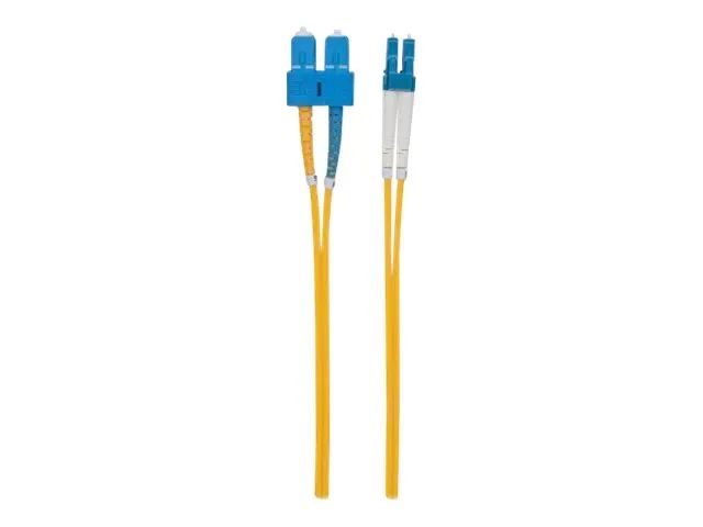 Intellinet Fiber Optic Patch Cable, OS2, LC/SC, 3m, Yellow, Duplex, Single-Mode, 9/125 µm, LSZH, Fibre, Lifetime Warranty, Polybag - Patch-Kabel - SC Single-Modus (M)