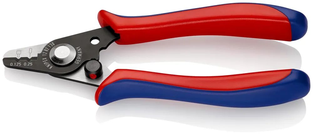 KNIPEX Abisolierzange für Glasfaserkabel mit Kunststoff-Griffhüllen brüniert 130 mm