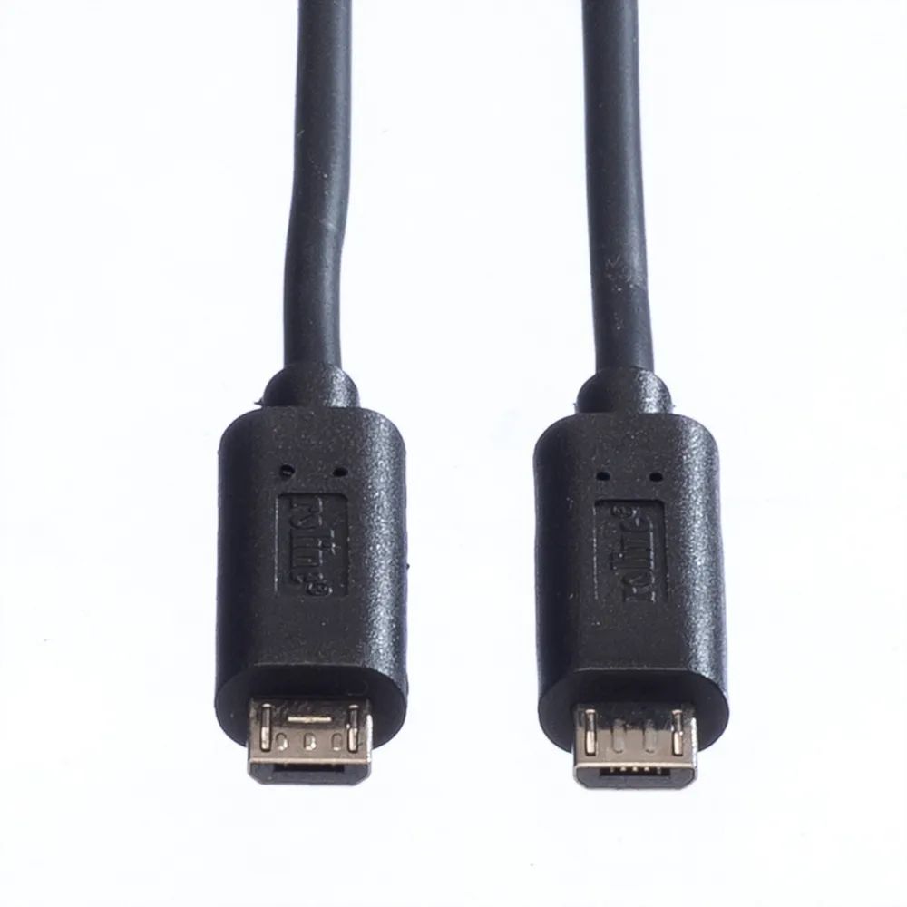 ROLINE USB 2.0 Ladekabel, Micro B - Micro B, ST/ST, schwarz, 0,3 m