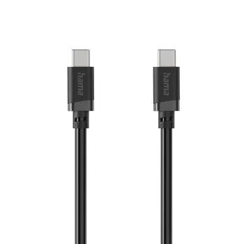 Hama Ladekabel, USB-C - USB-C, 60 W, 1 m, Schwarz