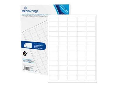 MEDIARANGE Matt - permanenter Klebstoff - Mattes Weiß - 30.1 x 21.2 mm 3250 Etikett(en) (50 Bogen x 65)