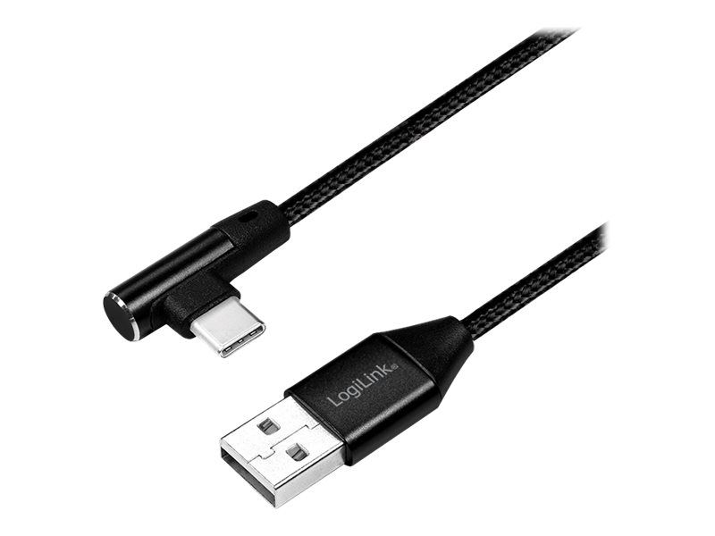 LogiLink USB-Kabel - 24 pin USB-C (M) gewinkelt zu USB (M)