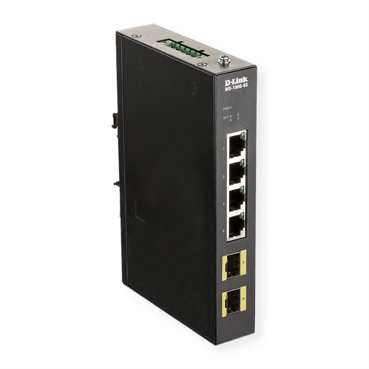 D-Link DIS 100G-6S - Switch - unmanaged - 4 x 10/100/1000 + 2 x 100/1000 SFP