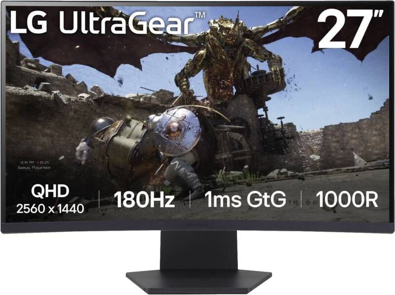 LG UltraGear 27GS60QX-B - LED-Monitor - Gaming - gebogen - 68.4 cm (27")