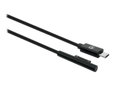 Manhattan USB-C to Surface Connect Cable, 1.8m, Male to Male. 15V/3A, Black, Lifetime Warranty, Polybag - USB-Kabel - 24 pin USB-C (M)