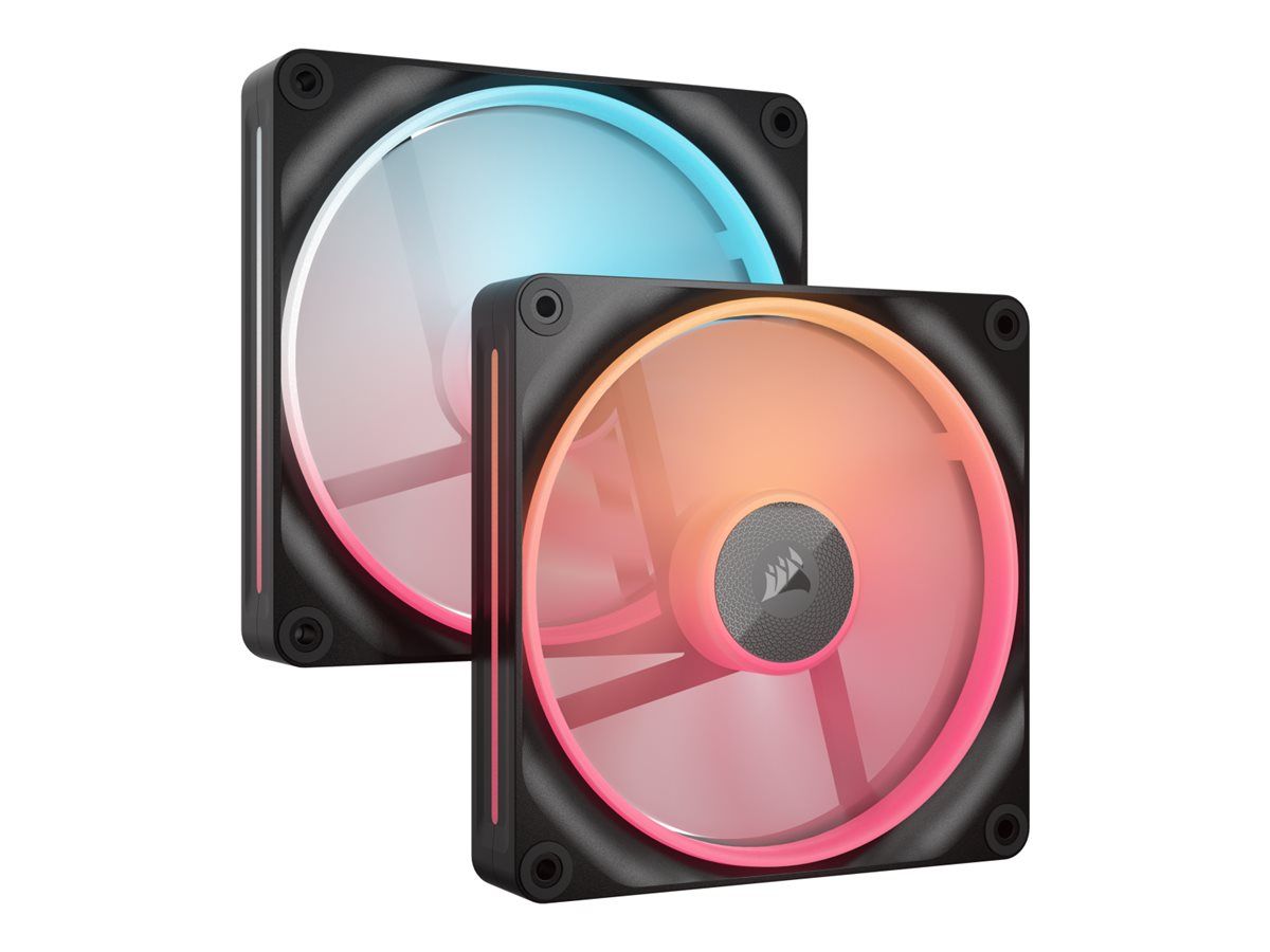 Corsair iCUE Link LX140-R RGB - Gehäuselüfter - Reverse-Lüfterblätter - 140 mm - Schwarz (Packung mit 2)