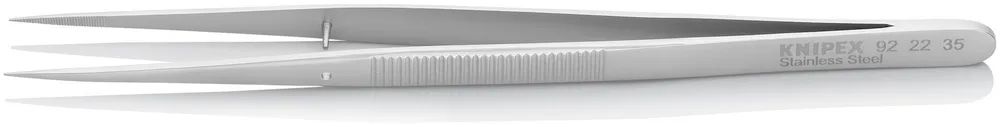 KNIPEX Präzisionspinzette mit Führungsstift spitze Form Geriffelt 155 mm