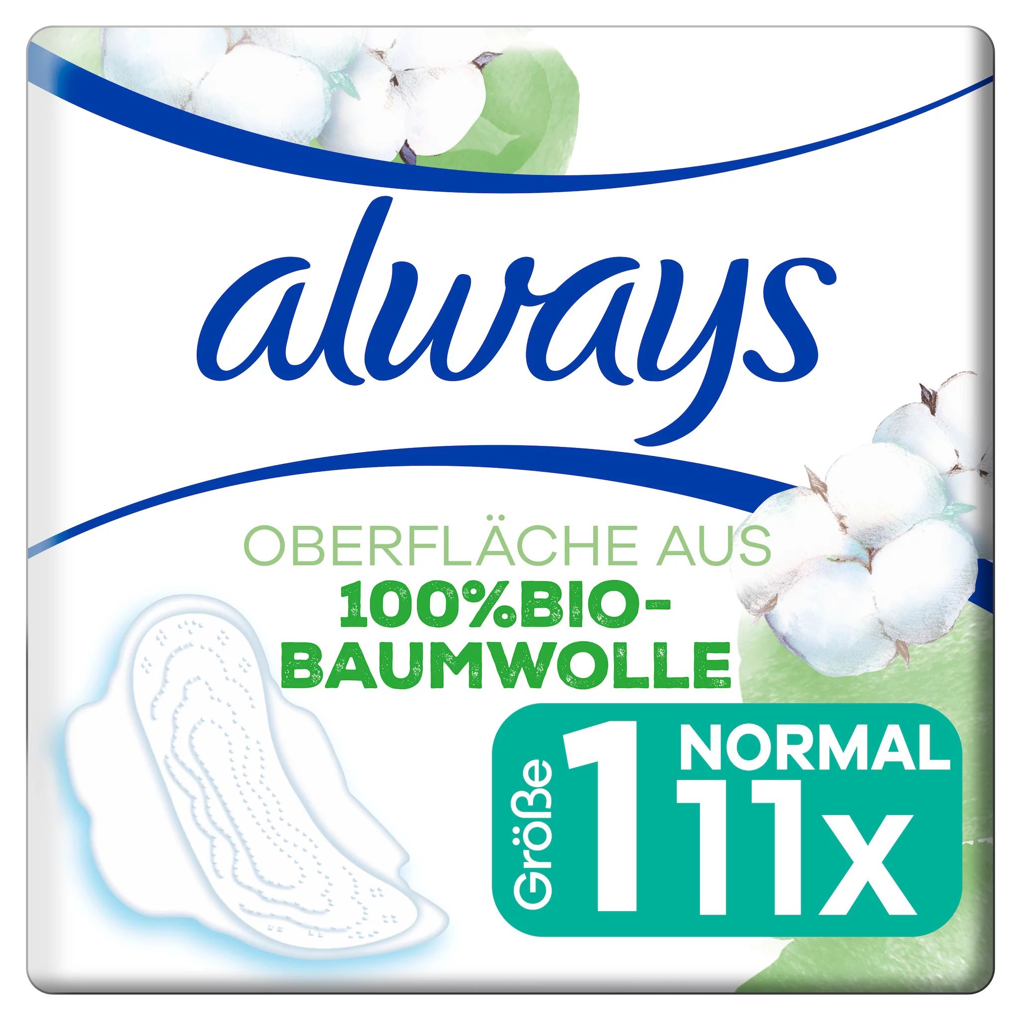 always Ultra Binde Cotton Protection Normal mit Flügeln 11 - Magic Paper