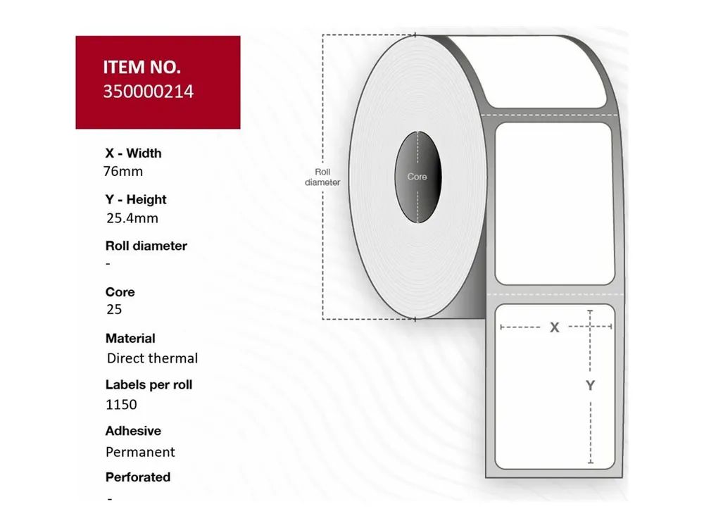 Capture 76 x 25 mm 600 Etikett(en) (4 Rolle(n)
