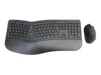 Conceptronic ORAZIO ERGO Kabelloses Set aus ergonomischer Tastatur und vertikaler Maus - deutsch - Volle Größe (100%) - Kabellos - RF Wireless - QWERTZ - Schwarz - Maus enthalten