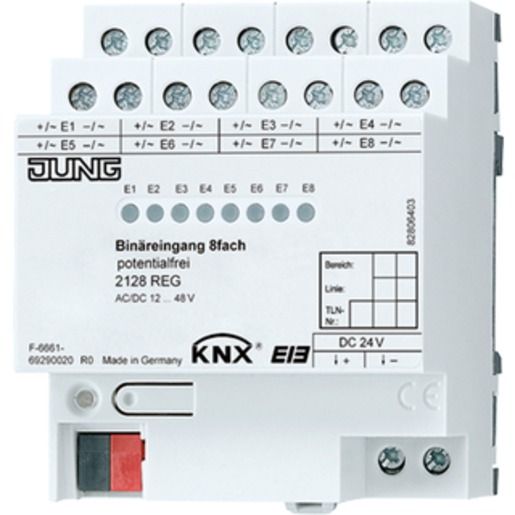 Jung KNX BINÄREINGANG 8-FACH / JUNG 2128 REG EIB 2128REG
