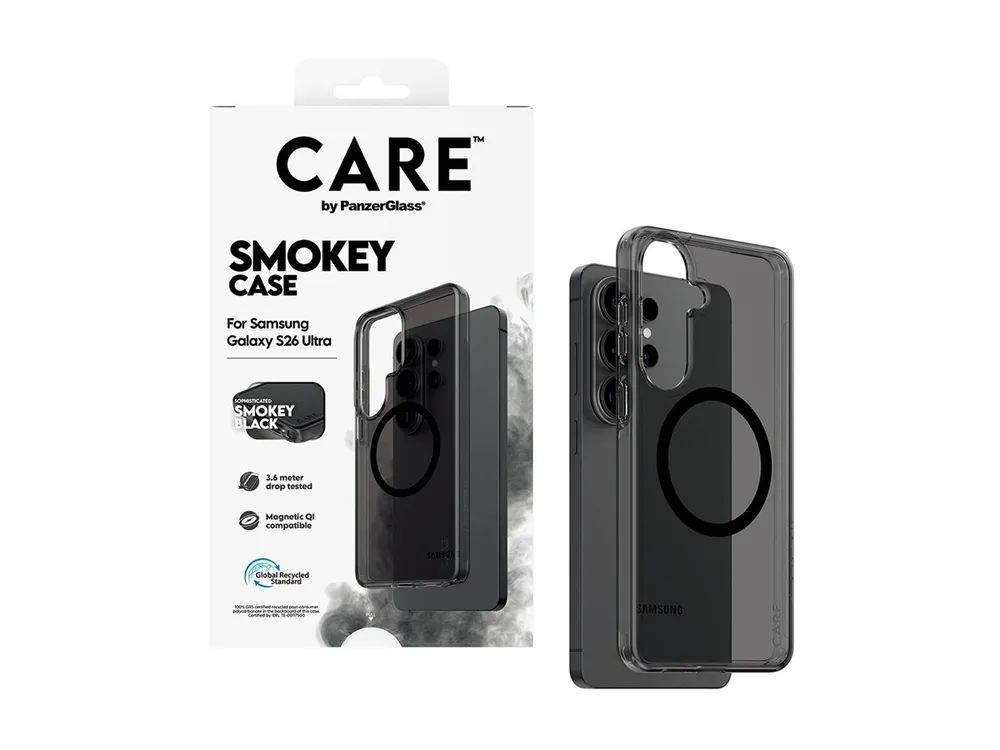 PanzerGlass PG CARE Samsung S26 Ultra Smoke?erny Qi