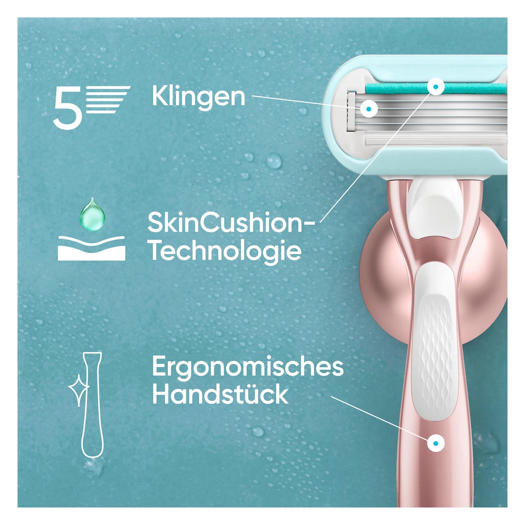 Gillette Venus Pro Smooth Sensitive Rasierer mit 1 Klinge + Duschhänger