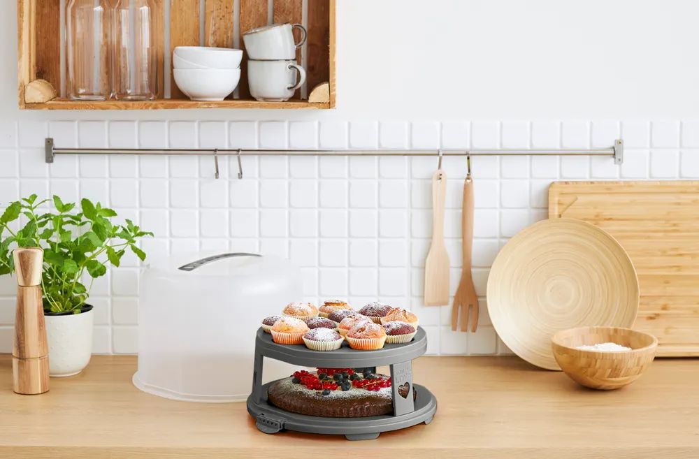 Rotho Tortenglocke XL 26 cm mit Trays FRESH