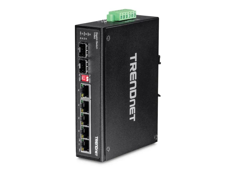 TRENDnet TI-G62 - Switch - unmanaged - 5 x 100/1000/10000 + 1 x Shared Gigabit SFP + 1 x SFP