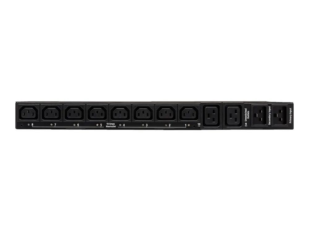 Tripp Eaton Tripp Lite Series PDU Switched ATS 200-240V 16/20A 8 C13 2 C19 C20 Horizontal 1URM - Horizontal rackmount - Stromverteilungseinheit (Rack - einbaufähig)
