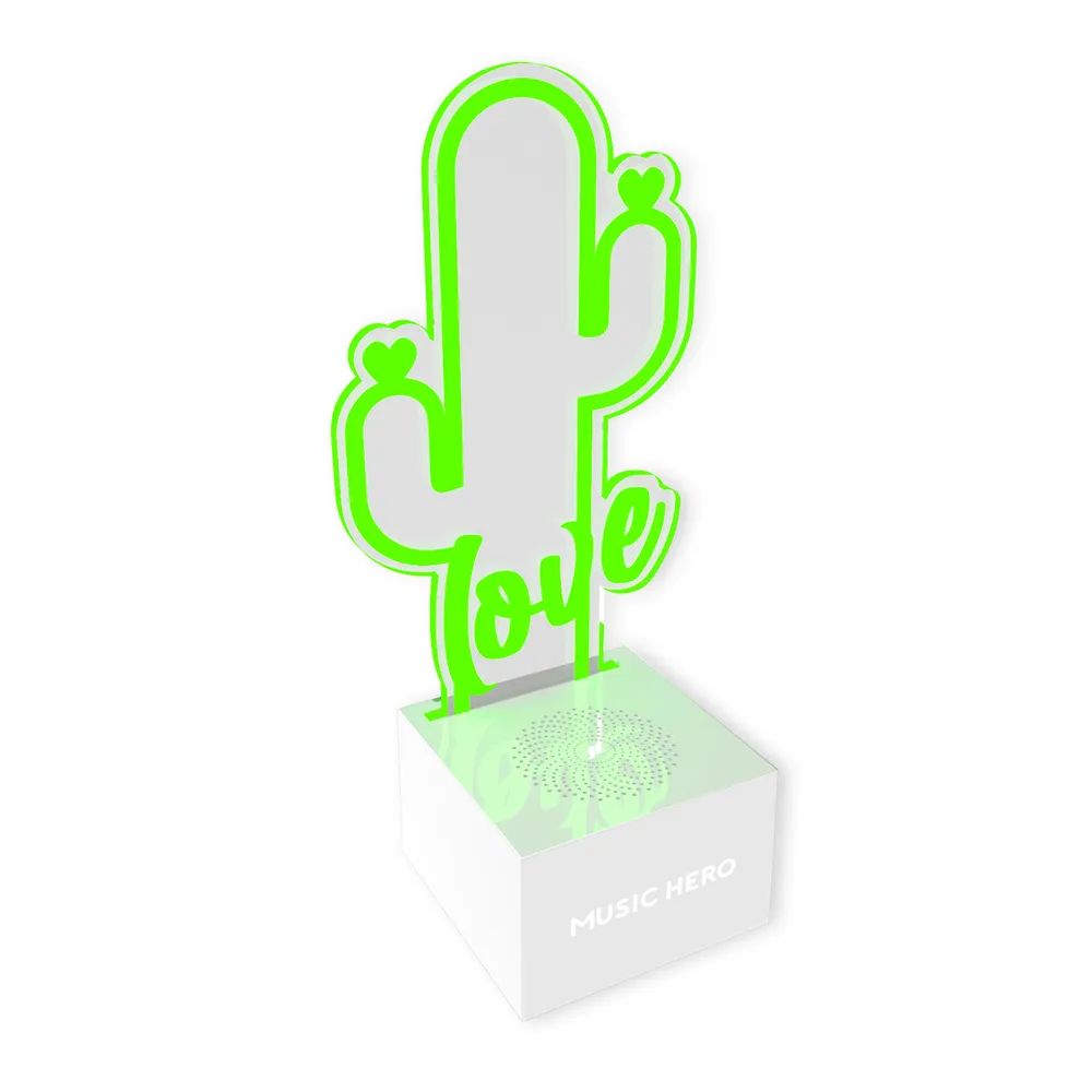 MUSIC HERO LOVE MOOD Bluetooth Lautsprecher mit LED Schriftzug