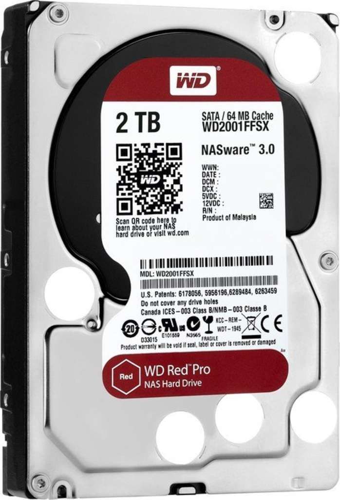 WD Red Pro WD2002FFSX - Festplatte - 2 TB - intern - 3.5" (8.9 cm)