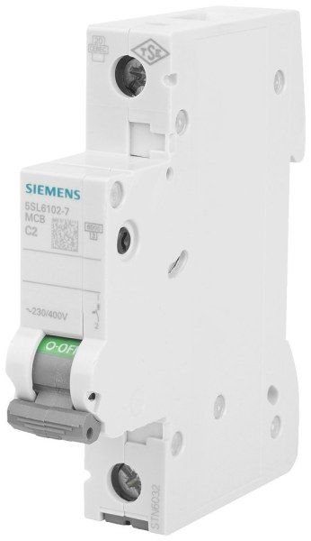 SIEMENS EP Leitungsschutzschalter 230/400V 6kA, 1-polig, C, 2A