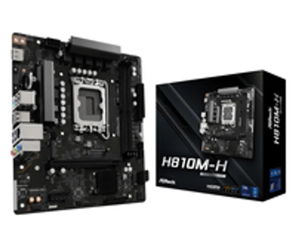 ASRock H810M-H Dimms 4STATA3 USB3.2 GB-LAN - DDR5 - LAN - Intel Sockel 1851 (Core Ultra 100&200) - Micro/Mini/Flex-ATX