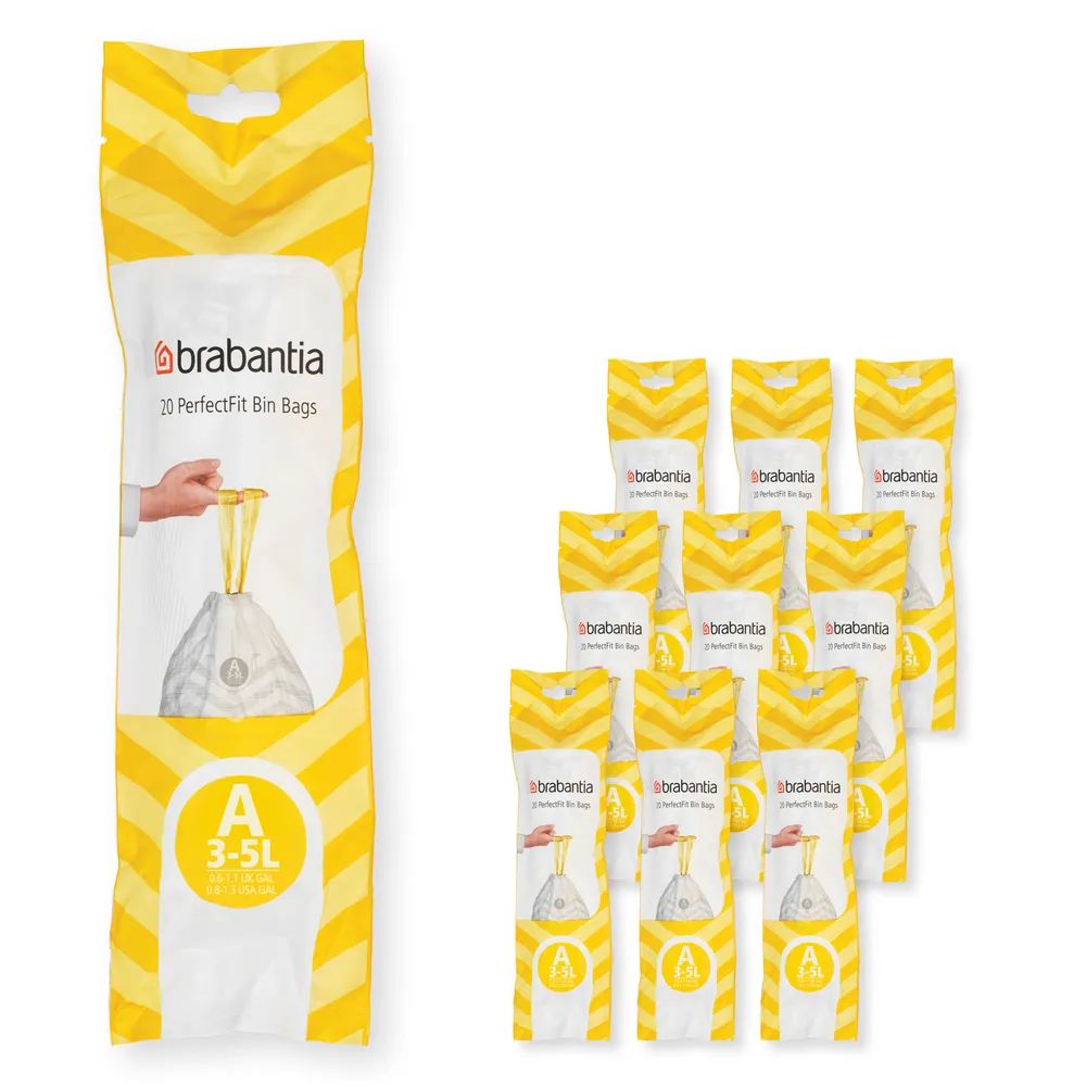 Brabantia PerfectFit Müllbeutel A, 3L, 200 St. - White
