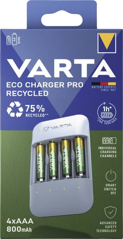 Varta Eco Charger Pro Recycled 4x AAA 800mAh